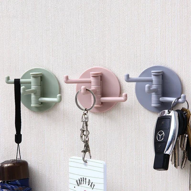 Rotating Adhesive Hooks – 3 Pieces