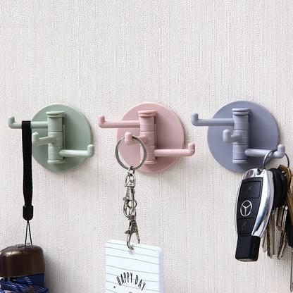 Rotating Adhesive Hooks – 3 Pieces