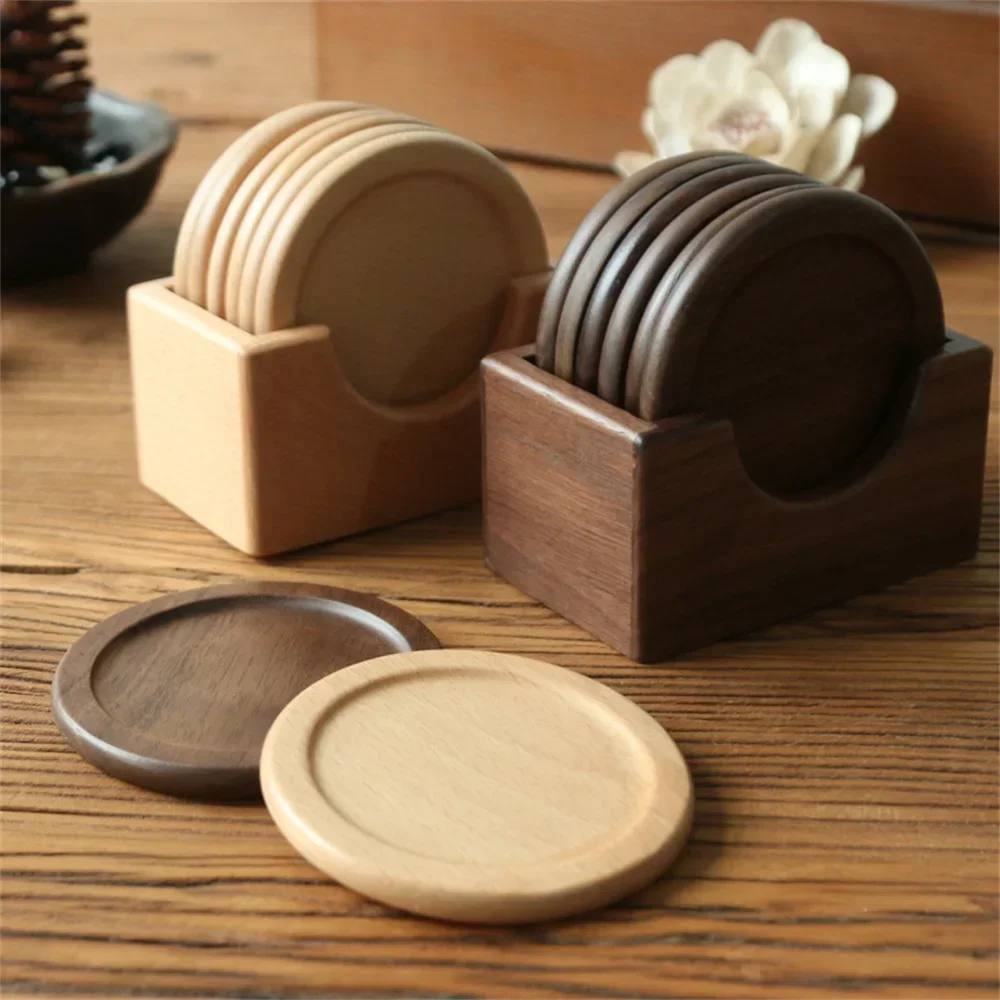 Walnut Wood Coasters – 6 Pieces