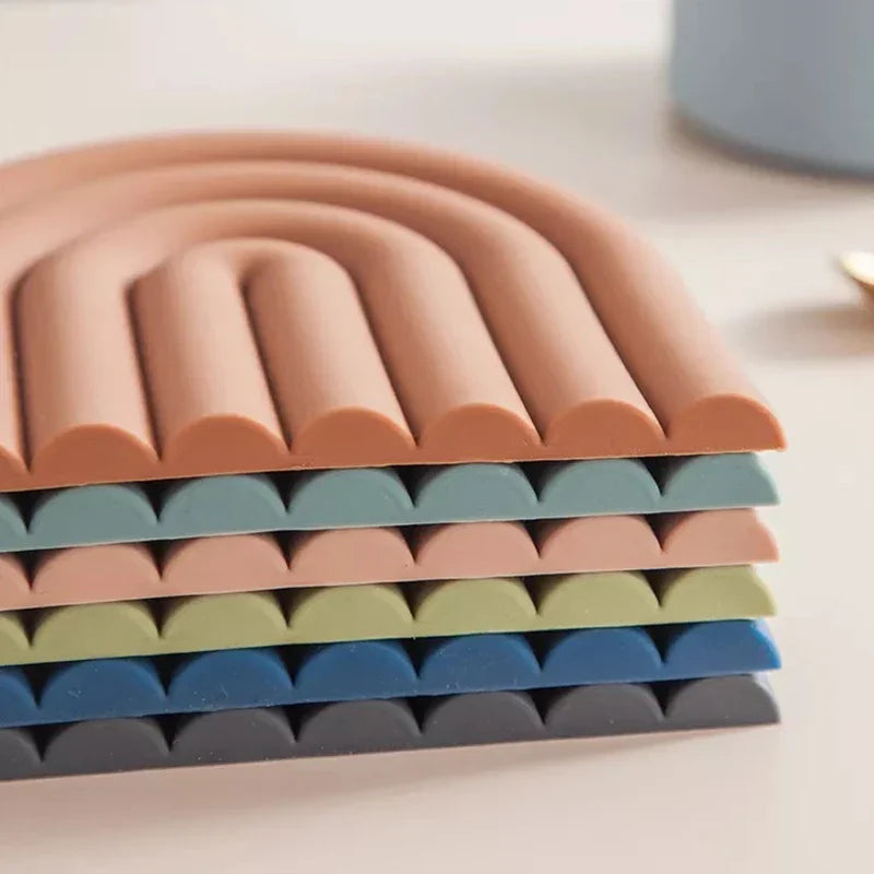 Rainbow Silicone Trivets – 2 Pieces