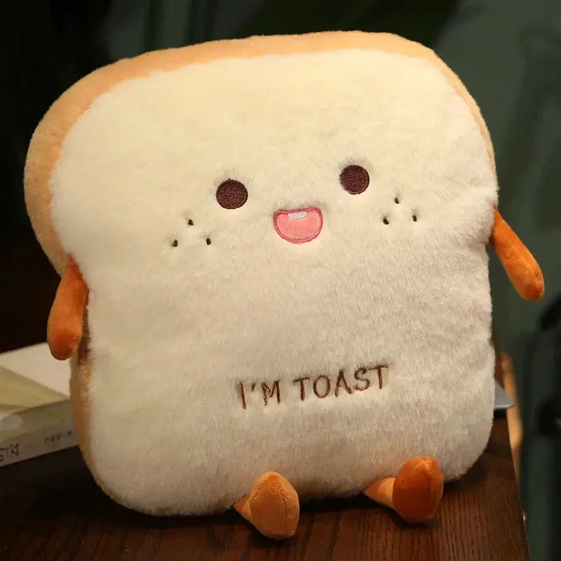 Soft Toast Bread Plush Pillow