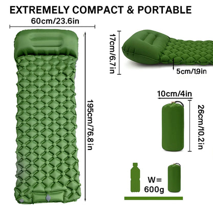 Ultralight Air Mattress with Honeycomb Pattern for Camping