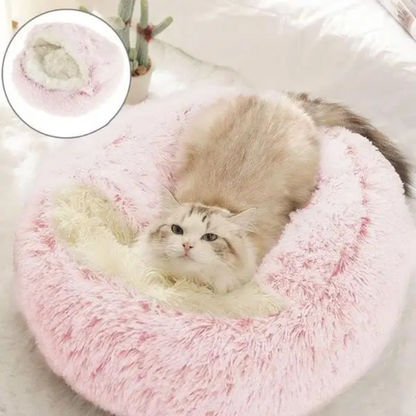Calming Cave Pet Bed Cozy Hooded Dog Cat Bed