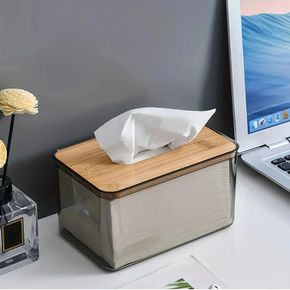 Bamboo Tissue Holder