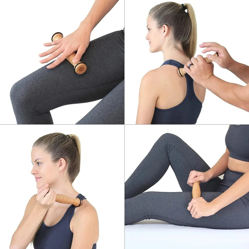 Wooden Foot Massager Roller for Pain Relief & Relaxation