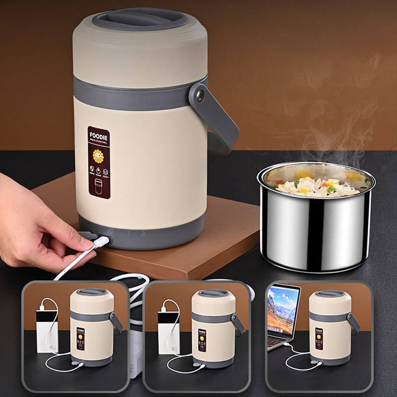 USB Heated Lunch Box – Portable Food Warmer
