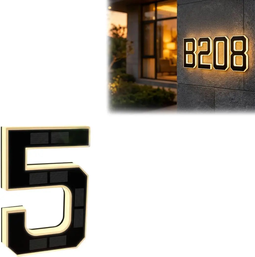 Solar Address Plaque