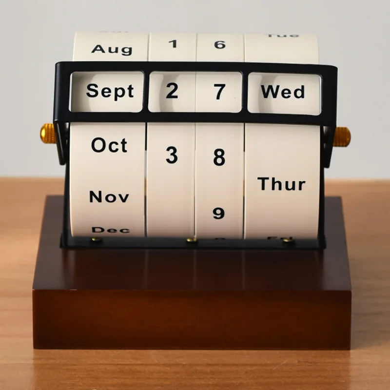 Rotating Wooden Calendar