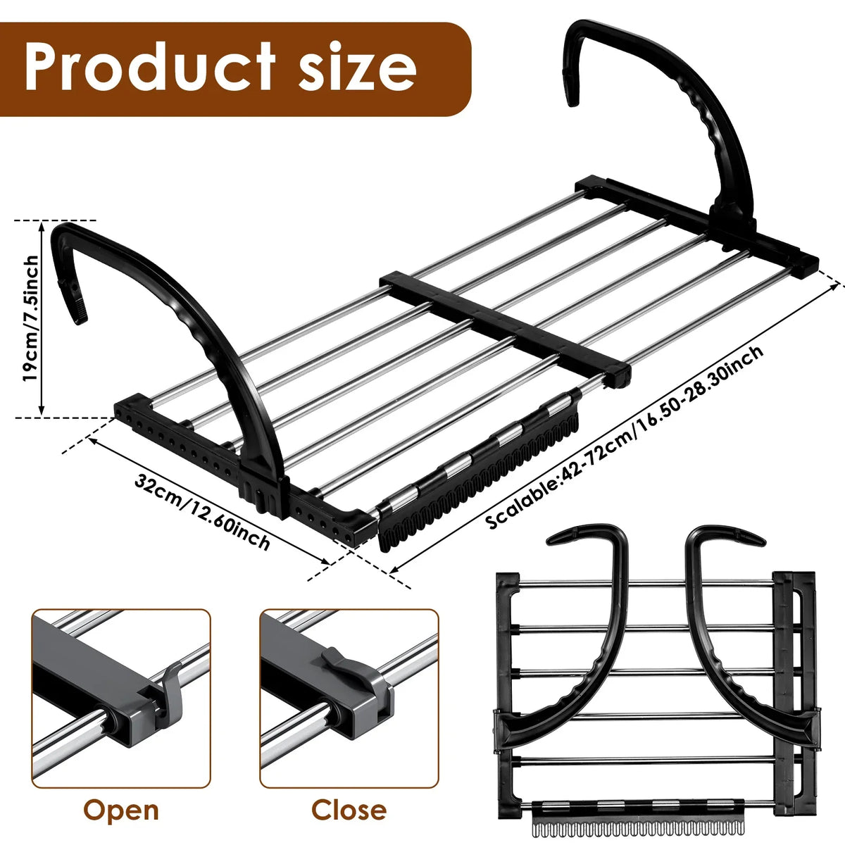 Extendable Radiator Drying Rack