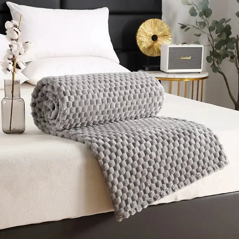 3D Clouds Jacquard Flannel Blanket