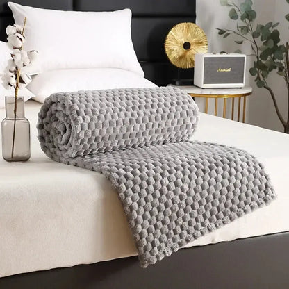 3D Clouds Jacquard Flannel Blanket