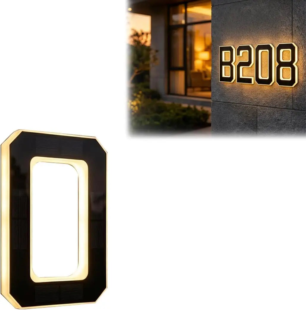 Solar Address Plaque
