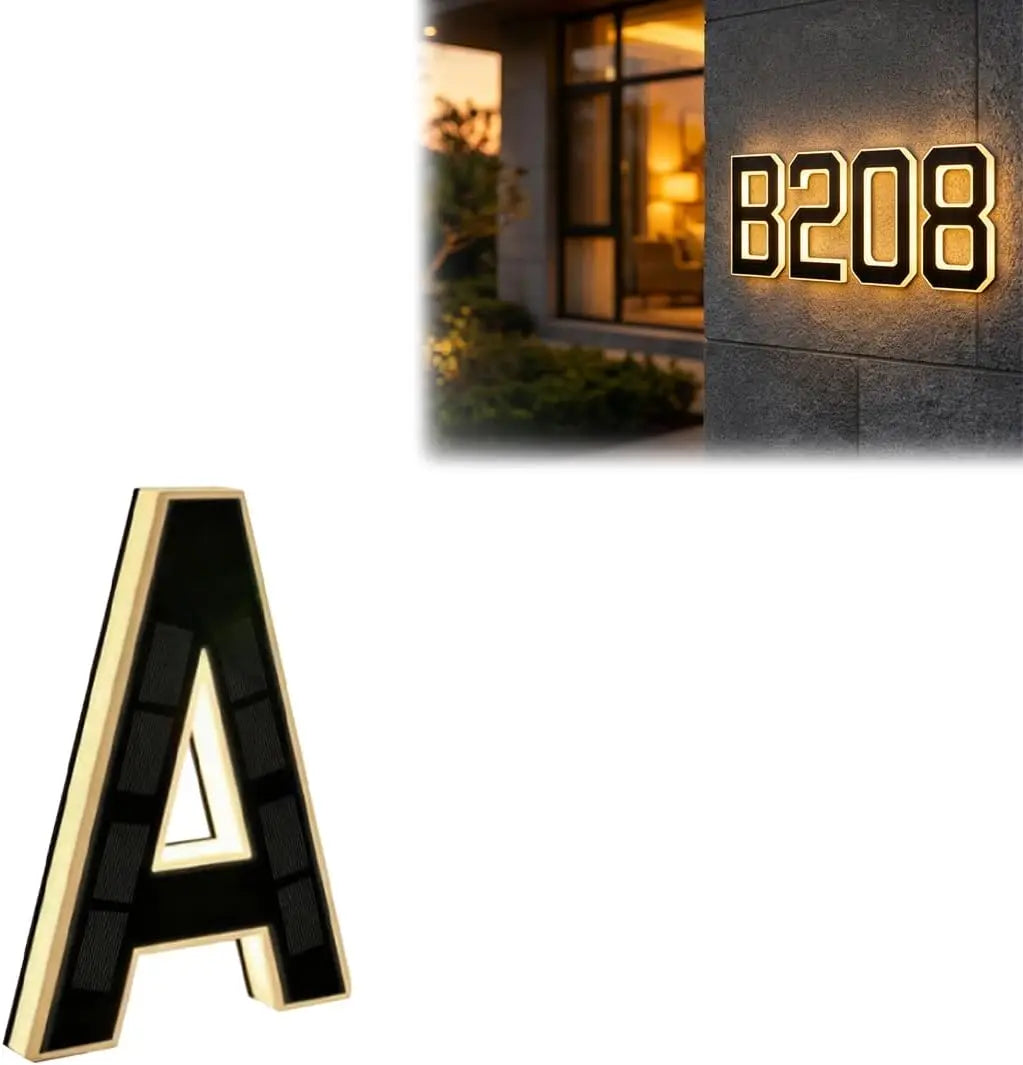 Solar Address Plaque