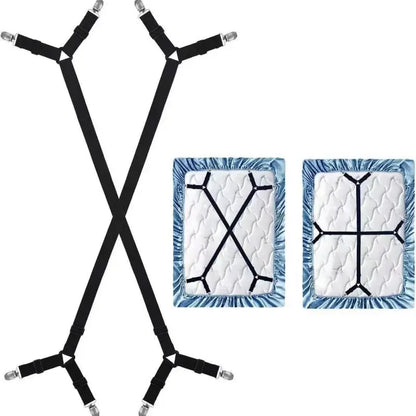 Adjustable Bed Sheet Fastener Straps – 2 Pieces
