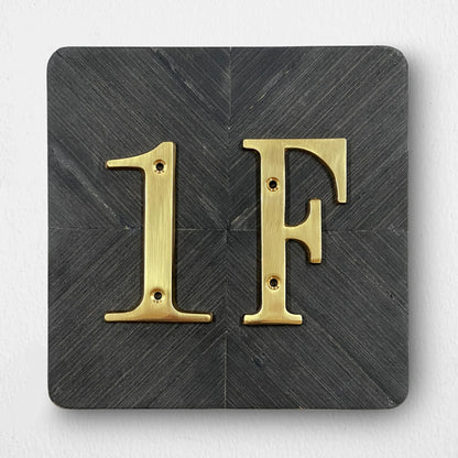 Polished Brass House Numbers