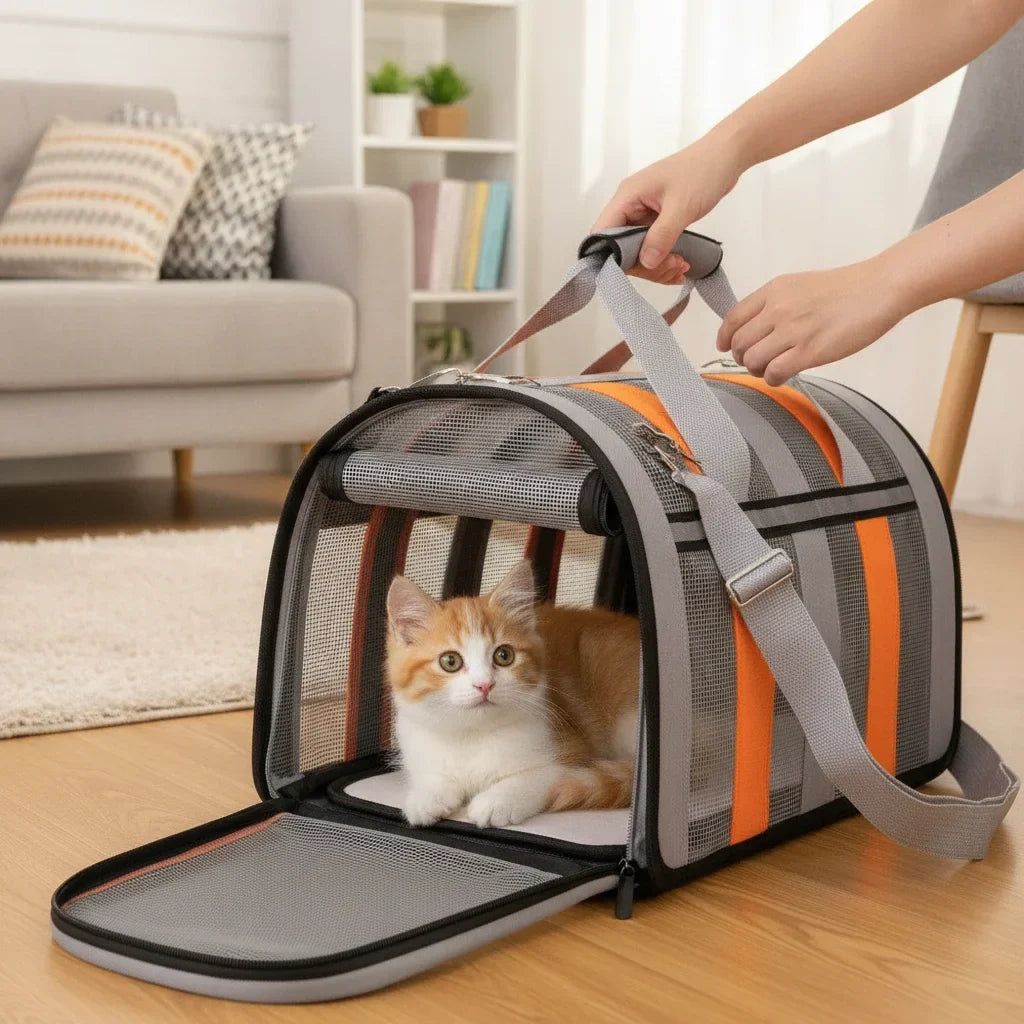 Soft Pet Carrier for Small Dogs and Cats, Three Sizes