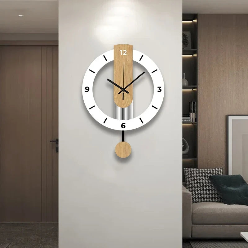 Wood Grain Pendulum Clock