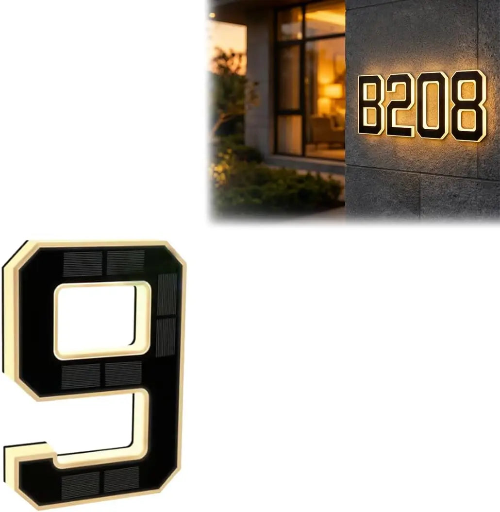 Solar Address Plaque