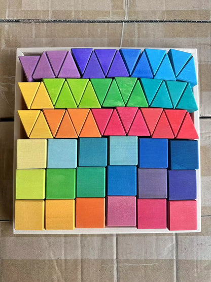Large Wooden Stacking Blocks for Creative Building Play