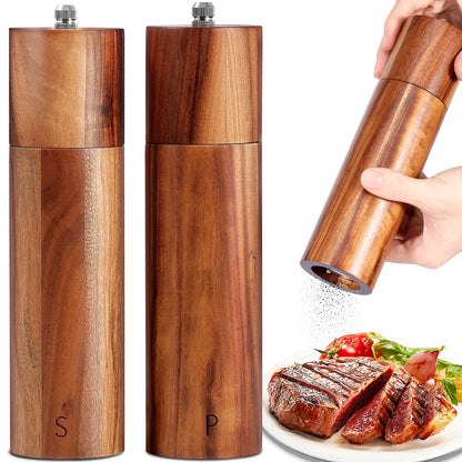 Wooden Pepper Grinder Set