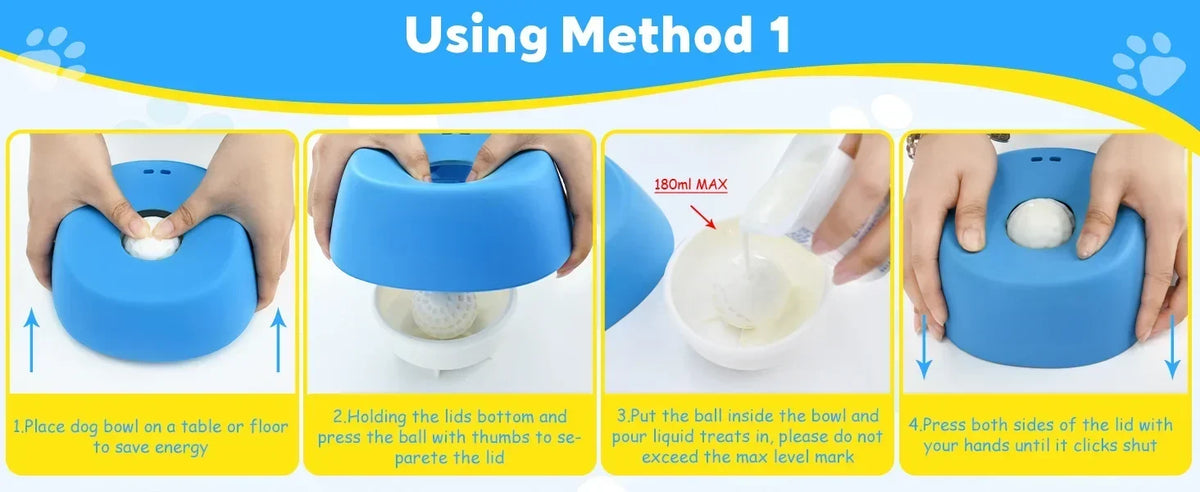 Textured Slow Feeder Lick Bowl for Dogs