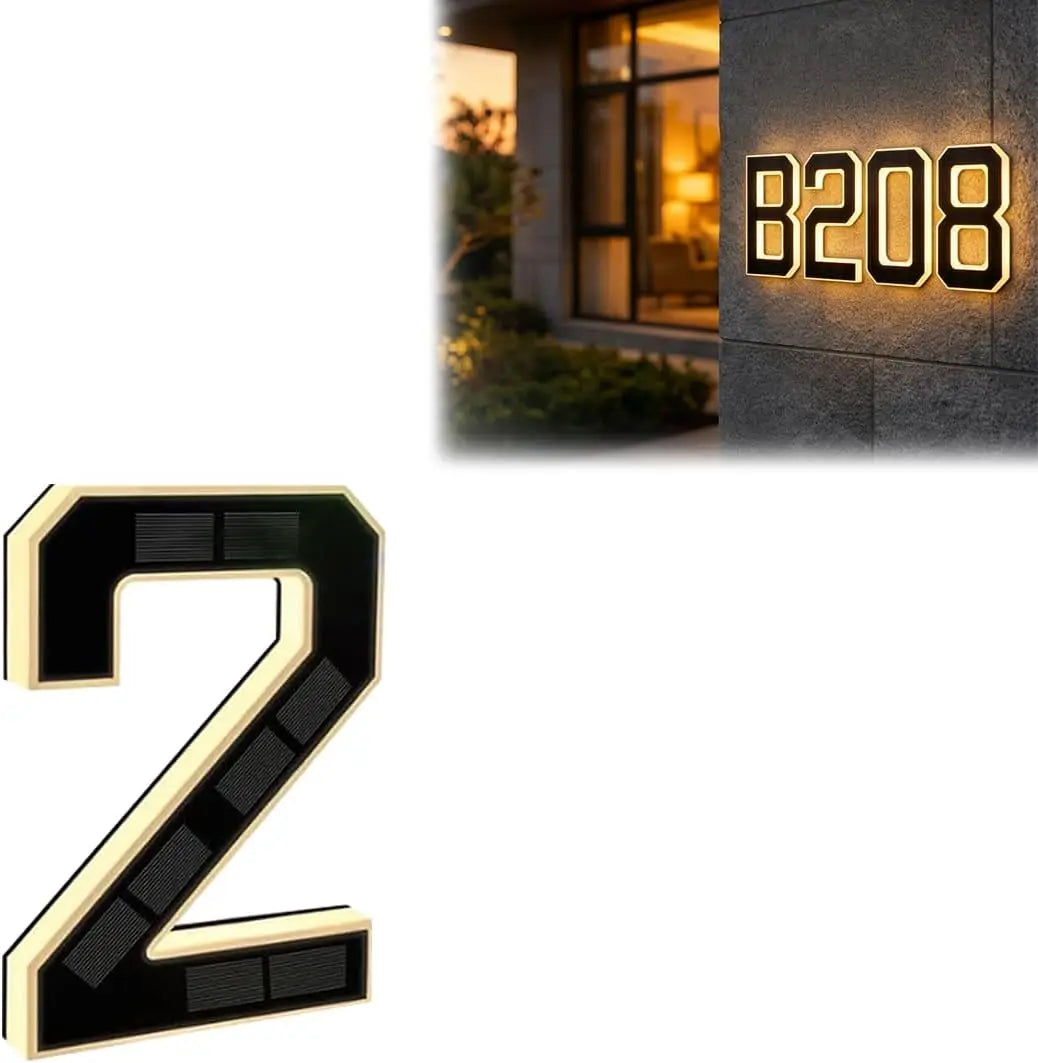 Solar Address Plaque