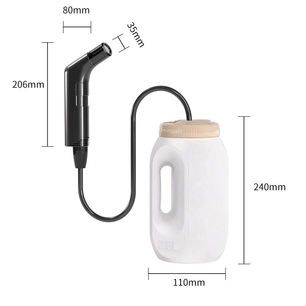 Rechargeable Portable Travel Bidet – 2.5L Reservoir