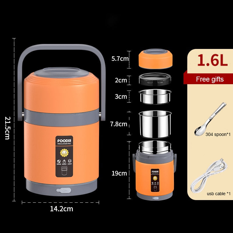 USB Heated Lunch Box – Portable Food Warmer