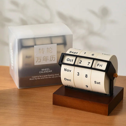 Rotating Wooden Calendar