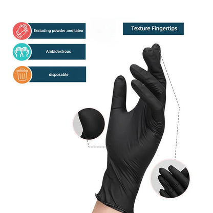 Black Disposable Gloves for Food, Cleaning & Work Use