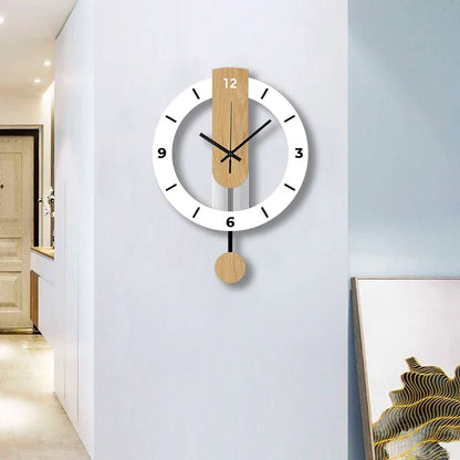 Wood Grain Pendulum Clock
