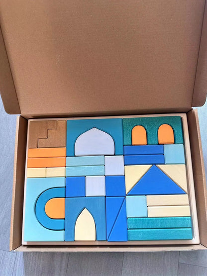 Large Wooden Stacking Blocks for Creative Building Play