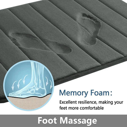 Memory Foam Bathroom Rug Set – 3 Pieces