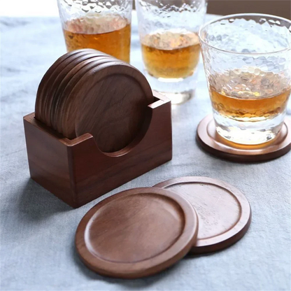 Walnut Wood Coasters – 6 Pieces