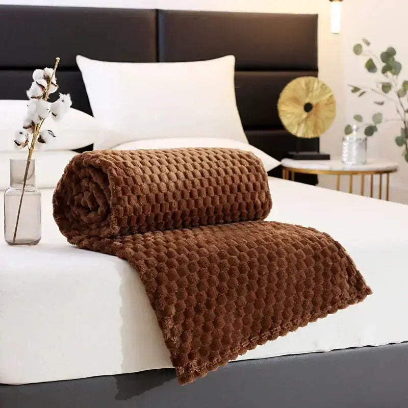 3D Clouds Jacquard Flannel Blanket