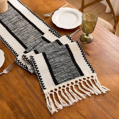 Brown Boho Table Runner Dining Decor