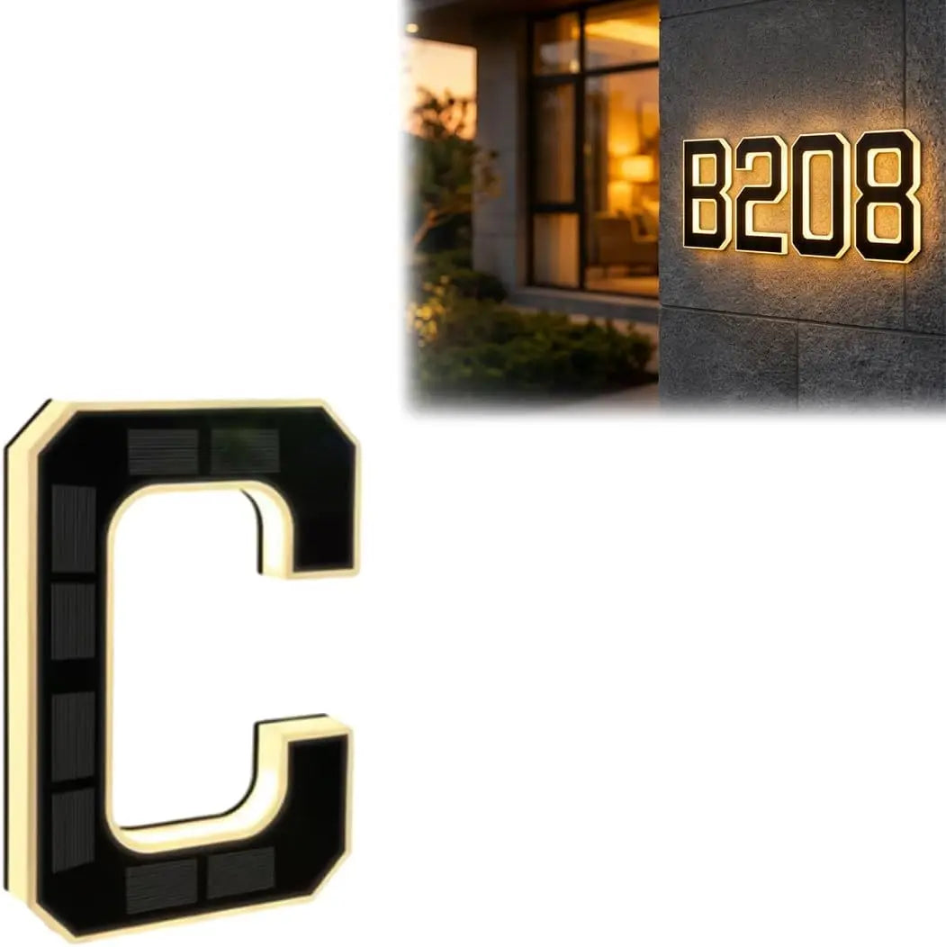 Solar Address Plaque