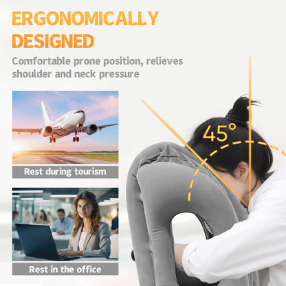 Inflatable Travel Pillow for 360° Neck & Head Support