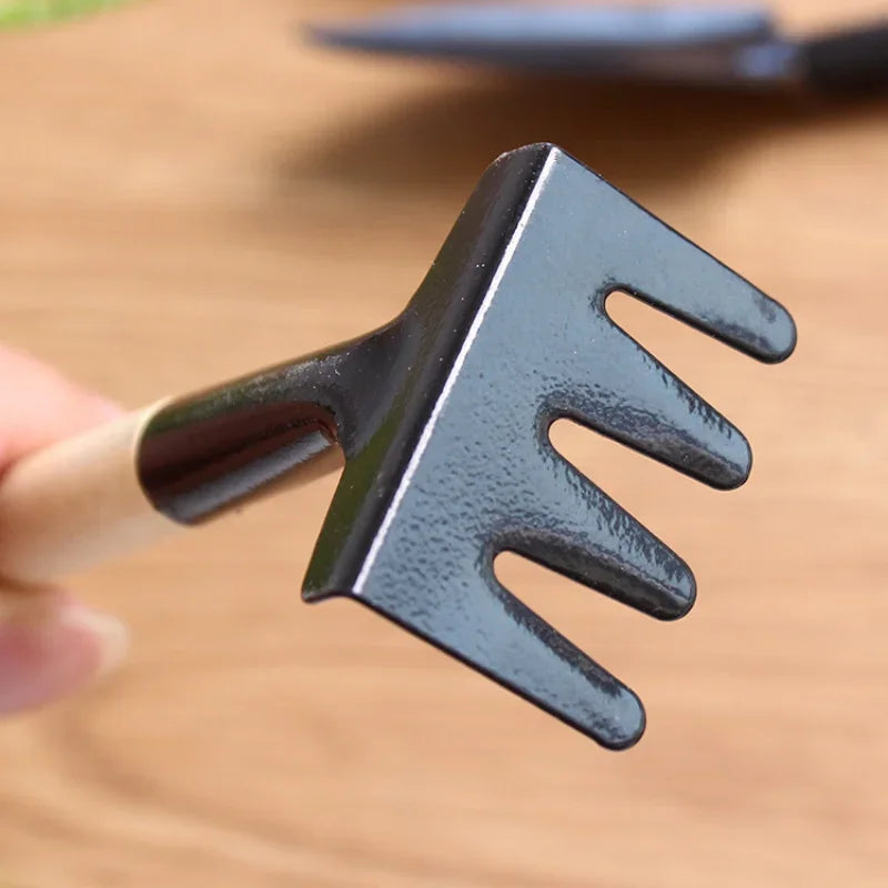 Mini Gardening Tool Set with Wooden Handles