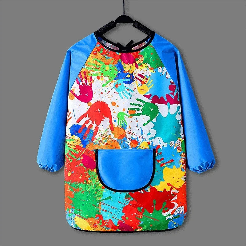 Waterproof Long-Sleeved Children's Painting and Craft Apron