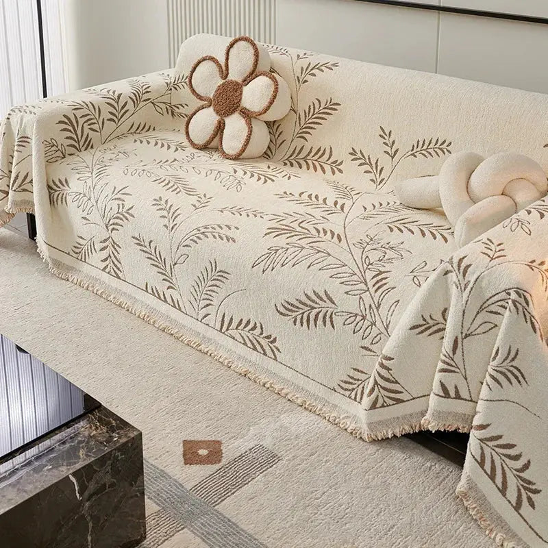 Chenille Jacquard Couch Cover