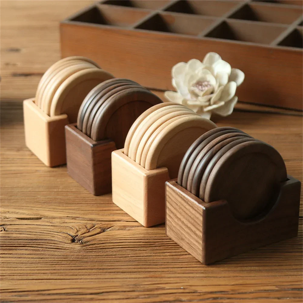 Walnut Wood Coasters – 6 Pieces