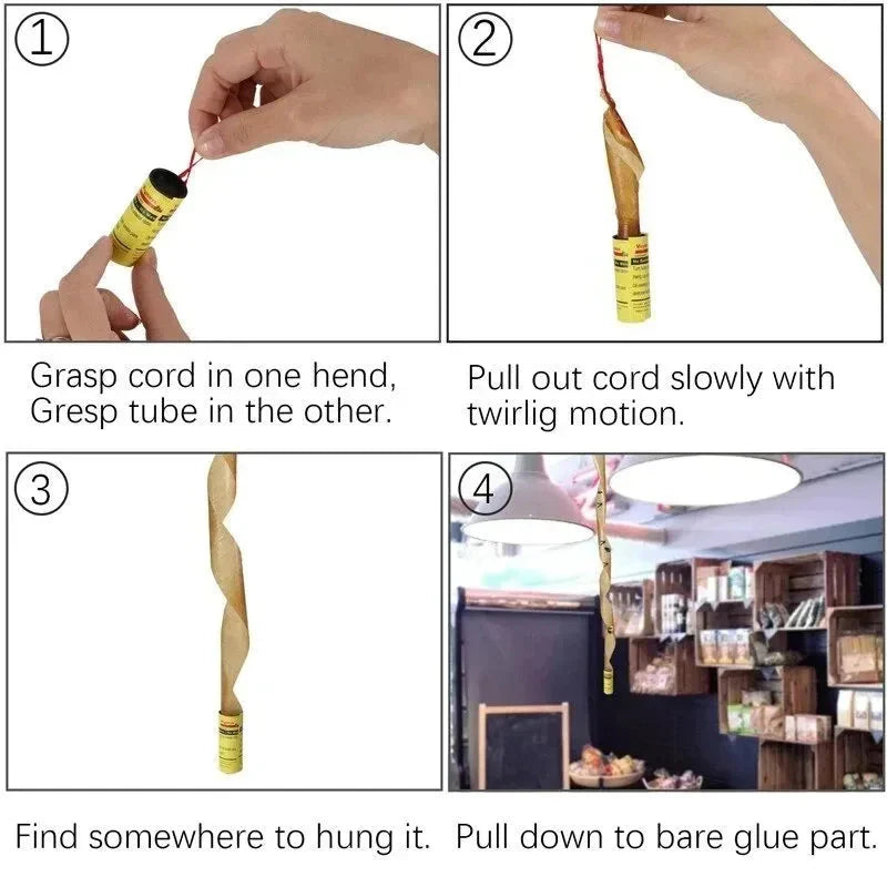 Flycatcher adhesive tape without poison