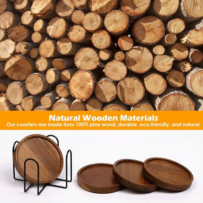 Wooden Drink Coasters – 4 Pieces