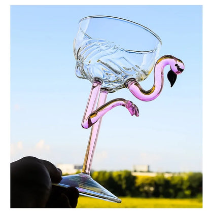 Flamingo Cocktail Glass Set Clear Party Drinkware