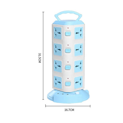 Vertical Surge Protector Tower Power Strip with USB