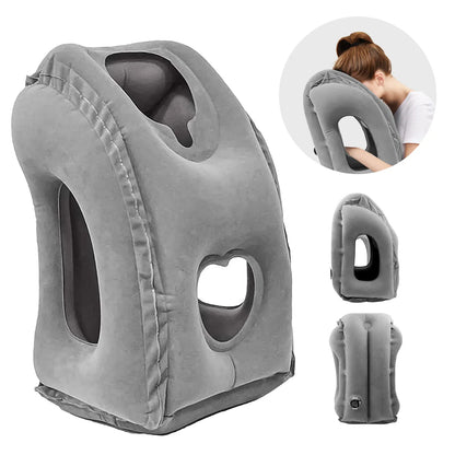 Inflatable Travel Pillow for 360° Neck & Head Support
