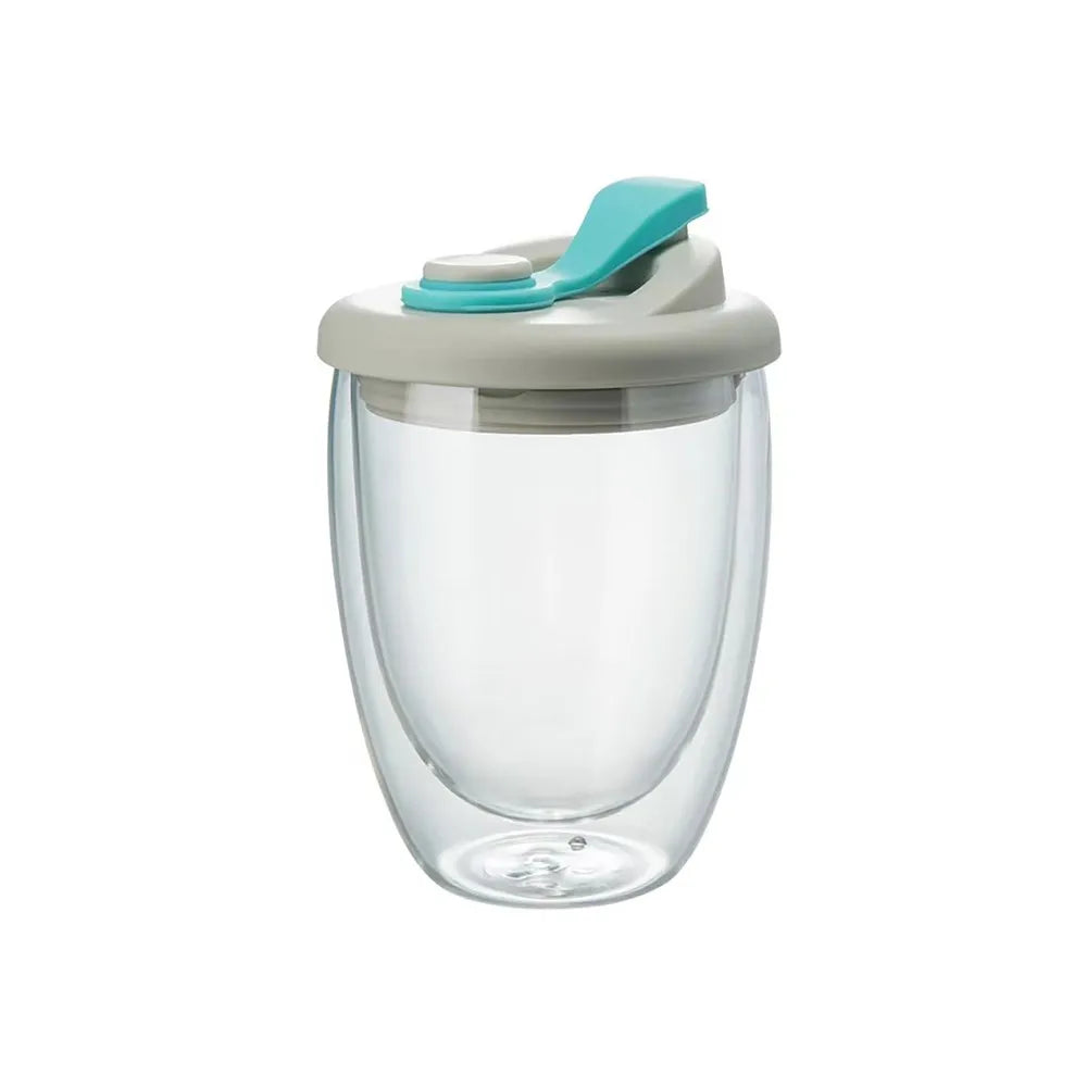 Double Wall Glass Mug Leak Proof Insulated Cup