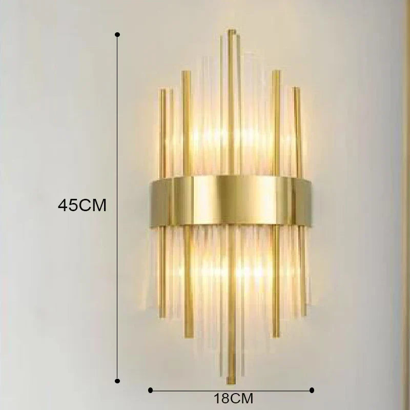 Gold LED Wall Lamp Elegant Indoor Lighting