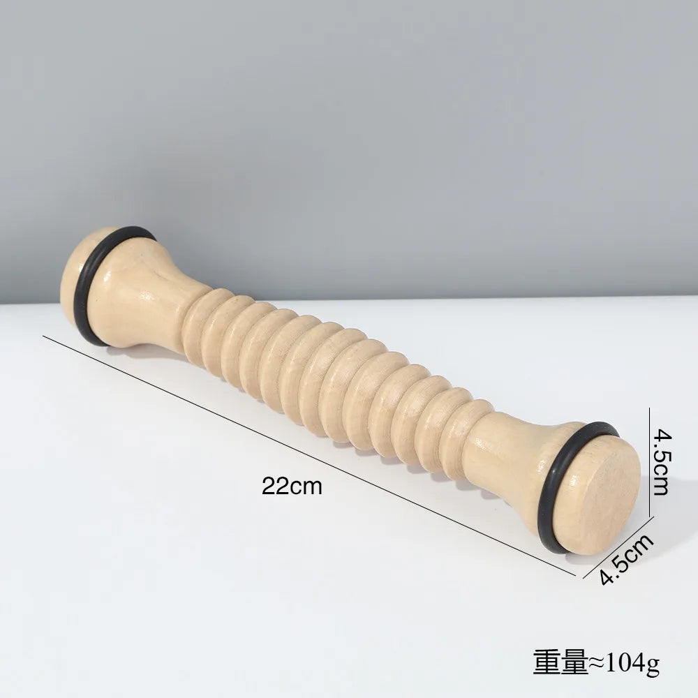 Wooden Foot Massager Roller for Pain Relief & Relaxation